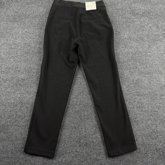 H&M Pants Womens 4 Black Slacks Regular Waist Ankle Length Elastic Conscious - Picture 2 of 14